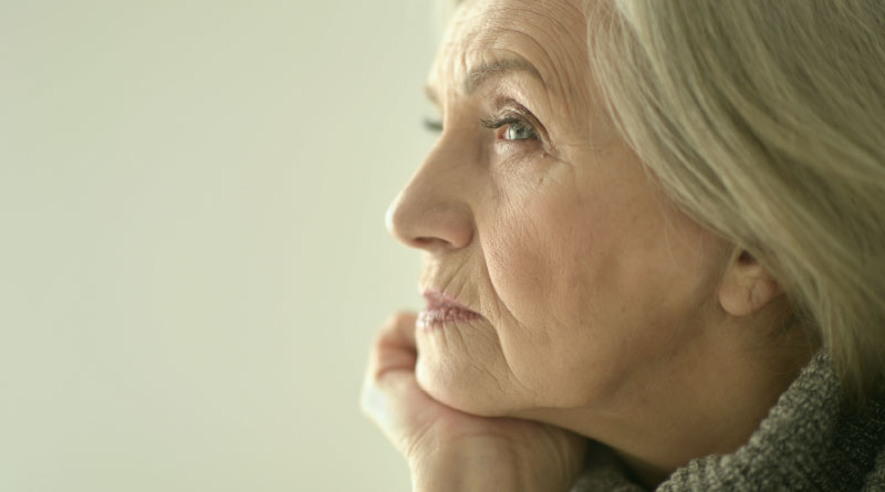 Old female thinking